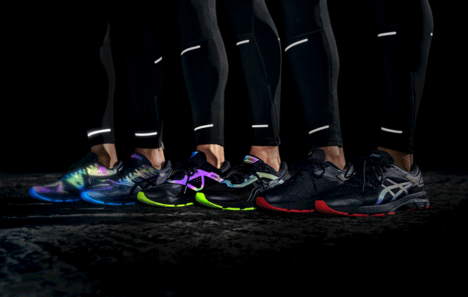 ASICS Lite-Show: Scarpe da running per correre di notte