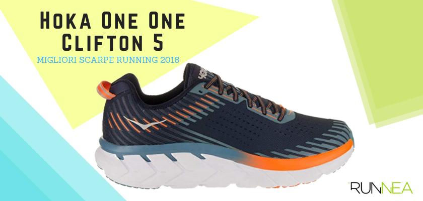 Le migliori scarpe da running 2018, Hoka One One Clifton 5