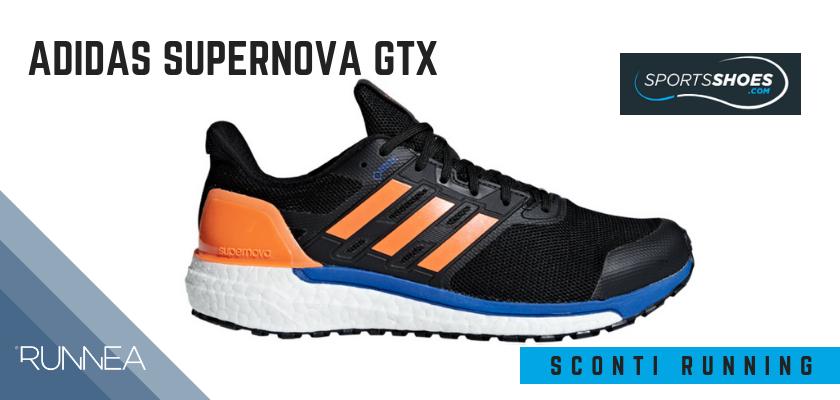 Sconti scarpe da running SportShoes 2019: le 12 migliori offerte disponibili, Adidas Supernova GTX