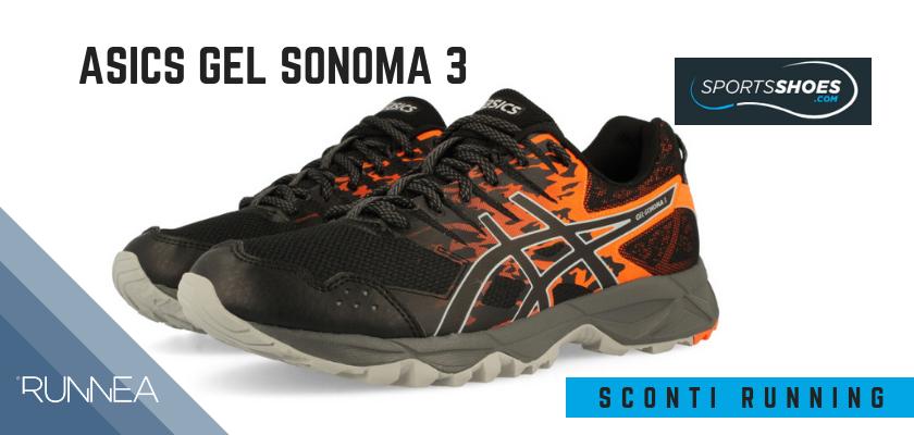 Sconti scarpe da running SportShoes 2019: le 12 migliori offerte disponibili, Asics Gel Sonoma 3