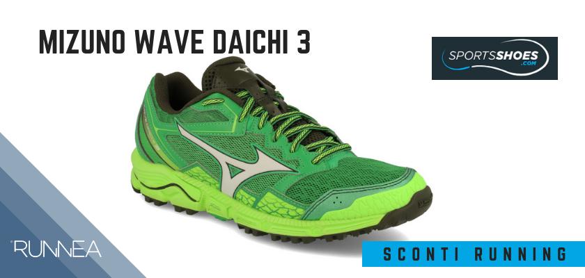 Sconti scarpe da running SportShoes 2019: le 12 migliori offerte disponibili, Mizuno Wave Daichi 3