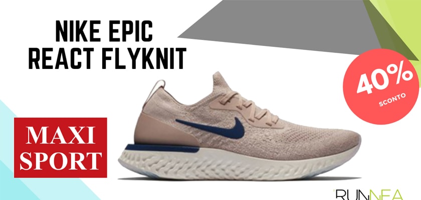 Nike Running in Maxi Sport: 8 prezzi migliori su scarpe da corsa, Nike Epic React Flyknit