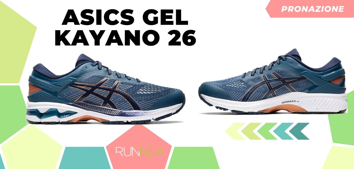 Migliori scarpe da running 2020 di pronazione, ASICS Gel Kayano 26