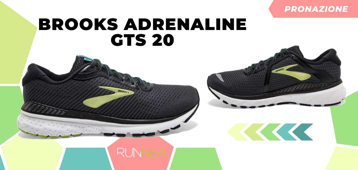 Migliori scarpe da running 2020 di pronazione, Brooks Adrenaline GTS 20