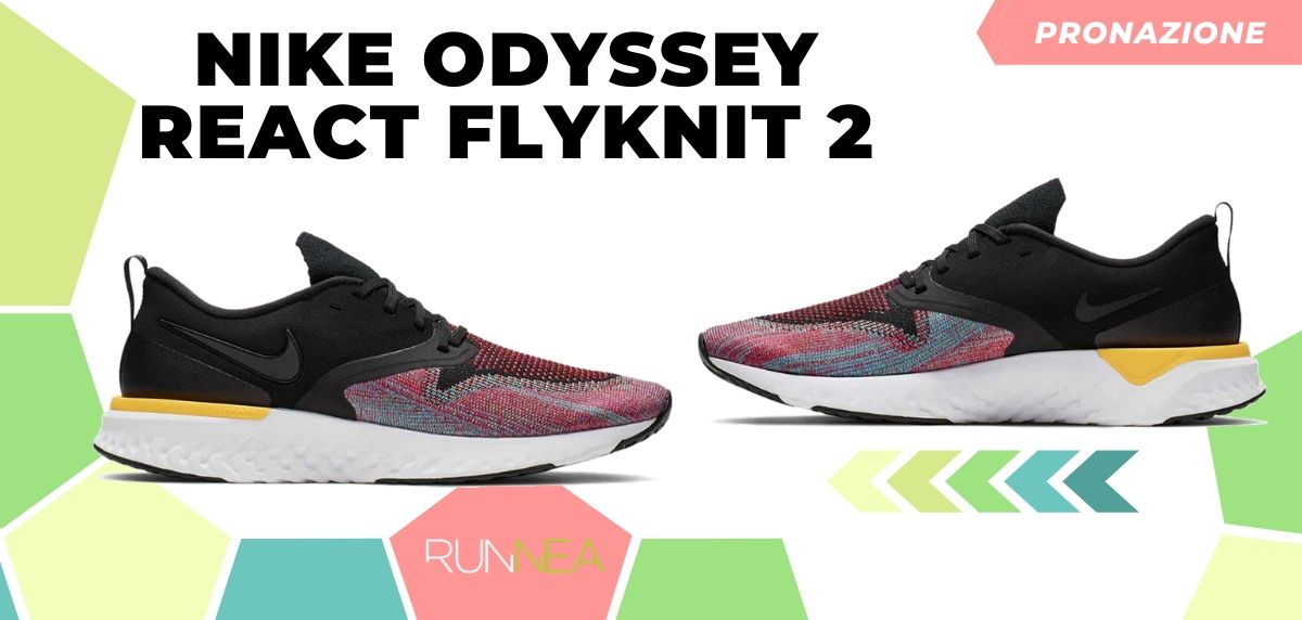 Migliori scarpe da running 2020 di pronazione, Nike Odyssey React Flyknit 2