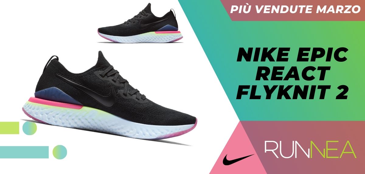 Le 12 scarpe da running Nike più vendute del mese di marzo, Nike React Epic Flyknit 2