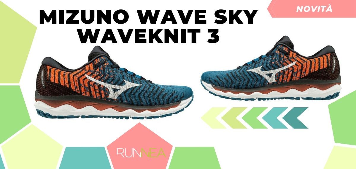 Mizuno: tutte le novità delle scarpe da corsa 2020, Wave Sky Waveknit 3