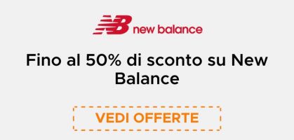 Anche New Balance ha in programma una vendita con sconti fino al 50% su scarpe, abbigliamento lifestyle e running