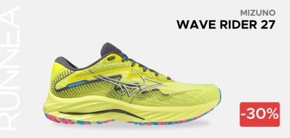 Mizuno Wave Rider 27 a partire da 112€ prima di 160€  (-30% di sconto)