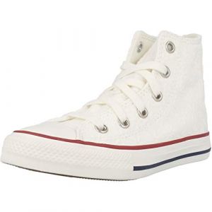 Converse Chuck Taylor all Star Little Miss Chucks Hi Bianca/Blu (White/Midnight Navy) Cotone 30 EU