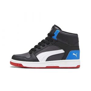 Puma Rebound Layup SL Jr Sneaker Basket da Ragazzo Coal/White/Black 370486 (Numeric_39)