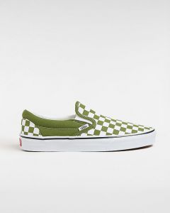 VANS Scarpe Classic Slip-on Checkerboard (pesto) Unisex Verde, Taglia 47