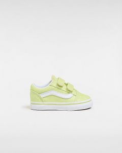 VANS Scarpe Con Strappo Bambino/a Old Skool Glitter (1-4 Anni) (lime Sherb) Toddler Giallo, Taglia 26.5