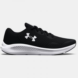 Scarpe da corsa Grade School Under Armour Charged Pursuit 3 da ragazzo Nero / Nero / Bianco 40