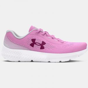 Scarpe da corsa Pre-School Under Armour Rogue 4 AL da ragazza Stellar Rosa / Bianco / Porpora Gemini 31