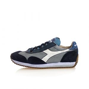 Diadora Heritage Scarpe Uomo Equipe H Dirty Stone Wash Evo 174736 Grigio Blu in Tela e Pelle Scamosciata colorazione Blu Nebbia (Numeric_46)