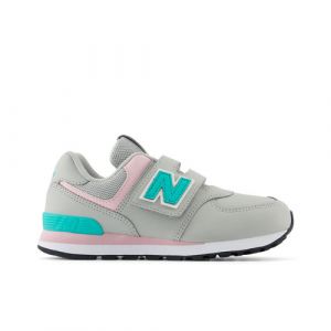 New Balance Bambino 574 HOOK & LOOP in Grigio/Verde