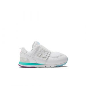 New Balance Bambino 574 NEW-B HOOK & LOOP in Bianca/Blu