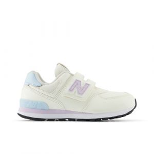 New Balance Bambino 574 HOOK & LOOP in Bianca/Viola