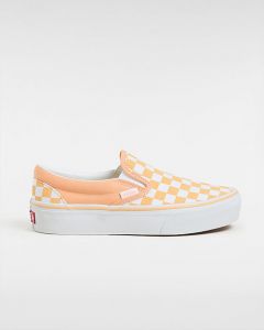 VANS Scarpe Checkerboard Classic Slip-on Platform (apricot) Donna Arancio, Taglia 46