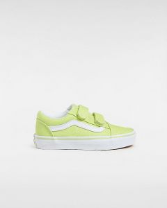 VANS Scarpe Con Strappo Bambino/a Old Skool Con Glitter (4-8 Anni) (lime Sherb) Bambino Giallo, Taglia 31