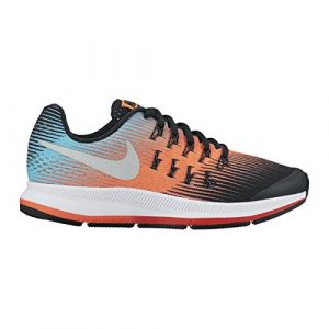 NIKE ZOOM PEGASUS 33 (GS) NERO-CORALLO-AZZURRO 834316-005 - 35.5