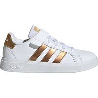  Grand Court 2.0 El K Ps Bianco Oro - Sneakers Bambina 