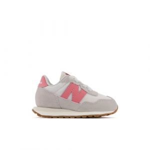 New Balance Bambino 237 Bungee in Grigio/Rosa, Synthetic, Taglia 21