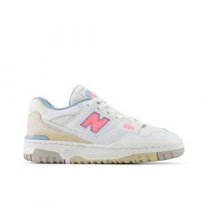 New Balance Bambino 550 in Bianca/Rosa