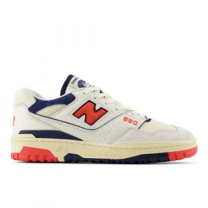 New Balance Unisex 550 in Bianca/Rossa