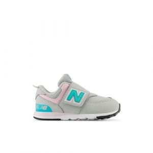 New Balance Bambino 574 NEW-B HOOK & LOOP in Grigio/Verde