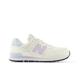 New Balance Bambino 574 in Bianca/Viola