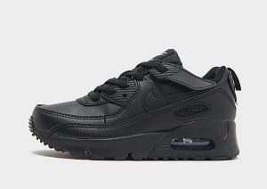 Nike Air Max 90 Leather Bambino, Black/Black/White/Black