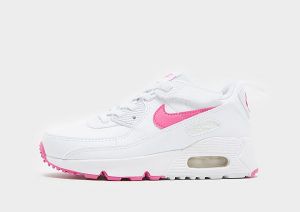 Nike Air Max 90 Leather Bambino, White/Laser Fuchsia