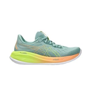 Scarpe da corsa da donna Asics Gel-Cumulus 26 Paris verde arancione AW24