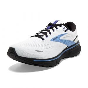 Brooks Men's Ghost 15 Neutral Running Shoe - White/Black/Vista - 11 Medium