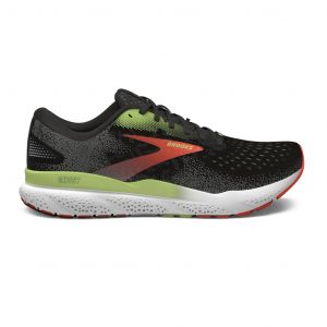 Brooks Ghost 16 GTX Black/MAndarin Red/Green da Uomo