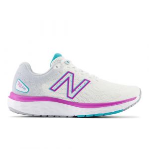 New Balance Donna Fresh Foam 680v7 in Bianca/Grigio/Blu/Rosa