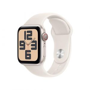 Apple Watch SE (2ª gen.) GPS + Cellular 40 mm Smartwatch con cassa in alluminio Galassia e Cinturino Sport Galassia - S/M. Tracker per il fitness e il sonno