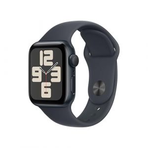 Apple Watch SE (2ª gen.) GPS 40 mm Smartwatch con cassa in alluminio Mezzanotte e Cinturino Sport Mezzanotte - S/M. Tracker per il fitness e il sonno