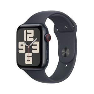 Apple Watch SE (2ª gen.) GPS + Cellular 44 mm Smartwatch con cassa in alluminio Mezzanotte e Cinturino Sport Mezzanotte - M/L. Tracker per il fitness e il sonno