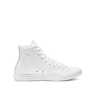 Converse Chuck Taylor All Star Mono Pelle Hi Bianco Uomo Taglie 44