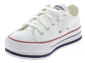 CONVERSE CHUCK TAYLOR ALL STAR PLATFORM EVA OX SCARPE SPORTIVE BAMBINA BIANCHE 668028C Bianco 27 EU