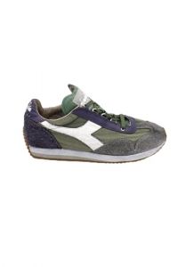 Diadora Scarpe Heritage Equipe H Dirty Stone Wash Evo Sneaker Unisex Verde Mirto