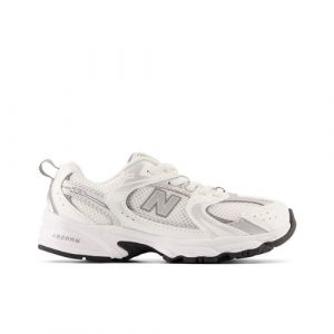 New Balance Bambino 530 Bungee in Bianca/Grigio, Synthetic, Taglia 28