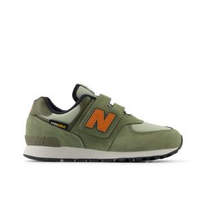 New Balance Bambino 574 HOOK & LOOP in Verde/Arancia