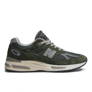 New Balance Unisex Made in UK 991v2 in Verde/Grigio