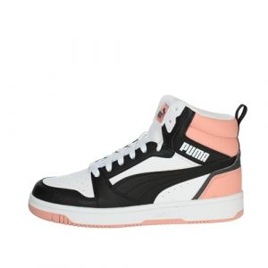 Puma Scarpe Rebound V6 Mid JR CODICE 393831-07 White Black Poppy Pink (38.5)