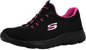 Skechers Women's Summits Black/Fuchsia Sneaker 9 M US