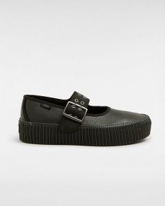 VANS Scarpe Mary Jane Creeper (black Leather) Unisex Nero, Taglia 46